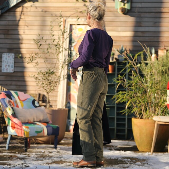 Quintessence - Pantalon Marcus - velours côtelé kaki