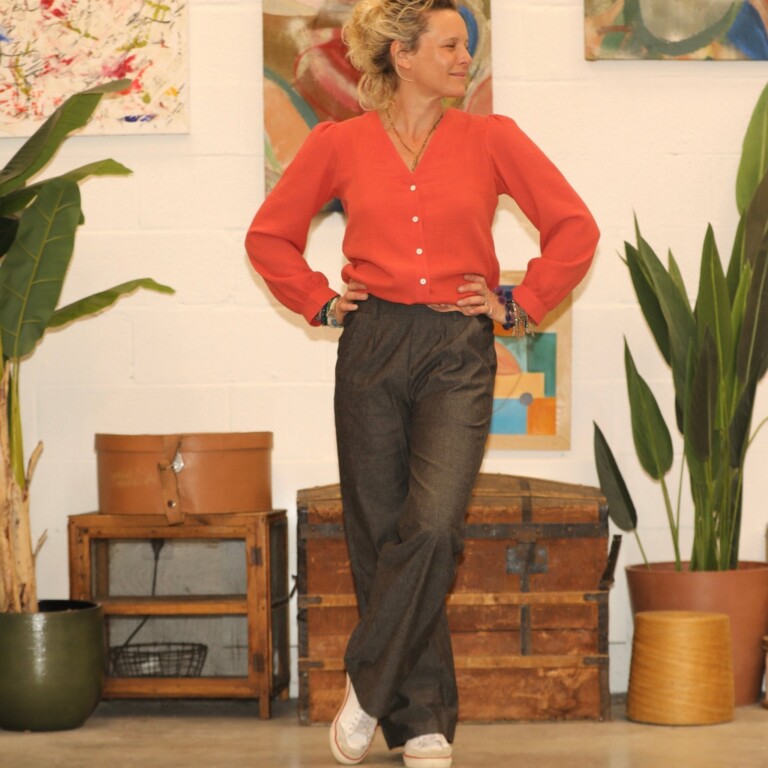 pantalon nestor jean de coton noir leger 223960 Quintessence - Pantalon Nestor jean de coton noir léger