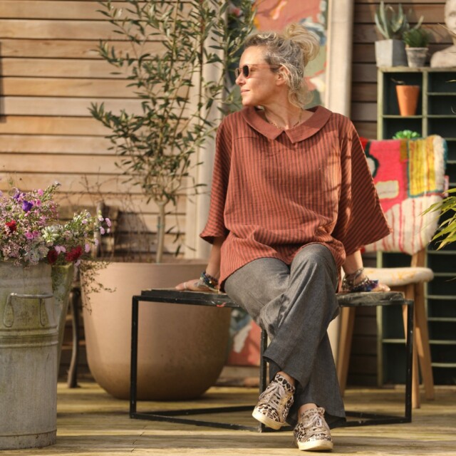 Quintessence - Pantalon Nestor jean de coton noir léger