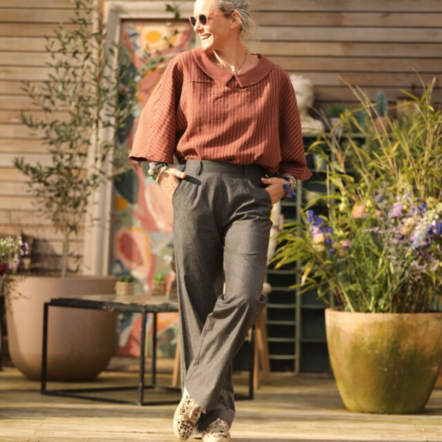 Quintessence - Pantalon Nestor jean de coton noir léger