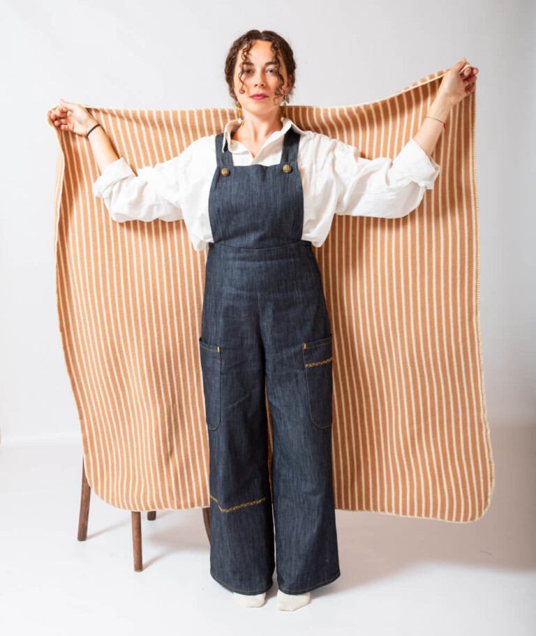 Ardelaine - Plaid tricoté en laine mérinos- Coloris rayés