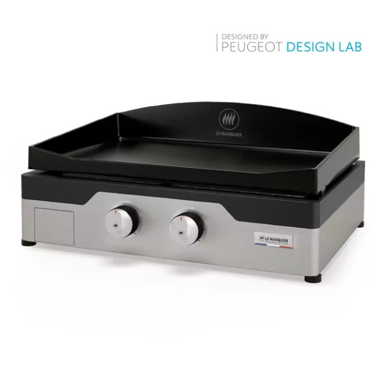 LE MARQUIER - Plancha à gaz LE MARQUIER Signature Allure Duo 2 brûleurs coloris noir