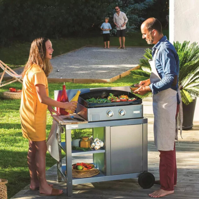 Le Marquier - Plancha à gaz LE MARQUIER Signature Allure Duo 2 brûleurs coloris noir