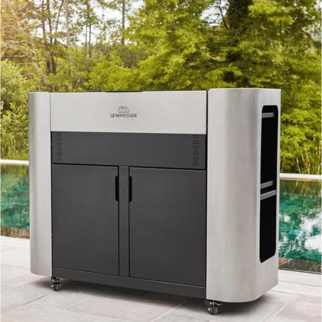 LE MARQUIER - Plancha gaz LE MARQUIER Exclusive 375 XL Duo Edition : meuble et couvercle inclus
