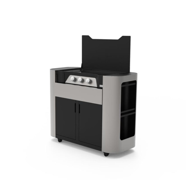 LE MARQUIER - Plancha gaz LE MARQUIER Exclusive 375 XL Duo Edition : meuble et couvercle inclus