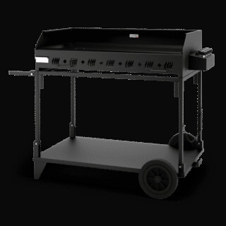 Le Marquier - Plancha gaz LE MARQUIER Pakita 4105 4 brûleurs avec chariot noir