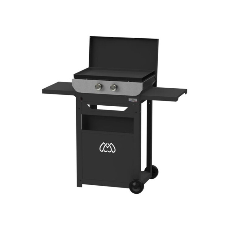 LE MARQUIER - Plancha LE MARQUIER Original gaz 260 Duo Edition : chariot et couvercle inclus