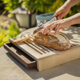 Manufacture Jacquemin - Planche à pain en noyer naturel avec rainure