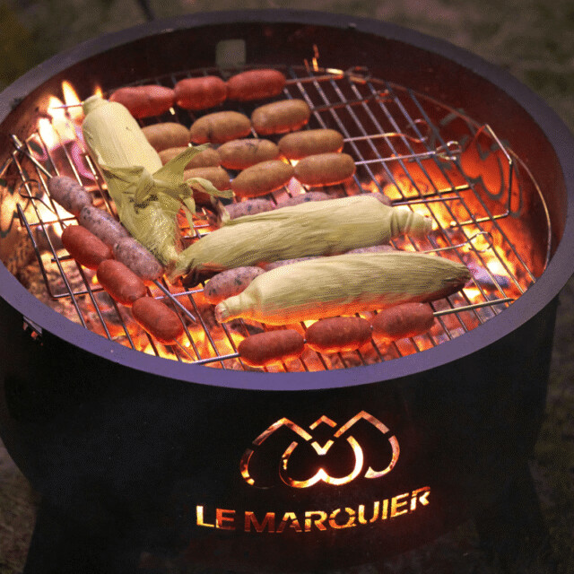 LE MARQUIER - Plaque de sol de protection LE MARQUIER extérieur noire 75x75cm pour brasero