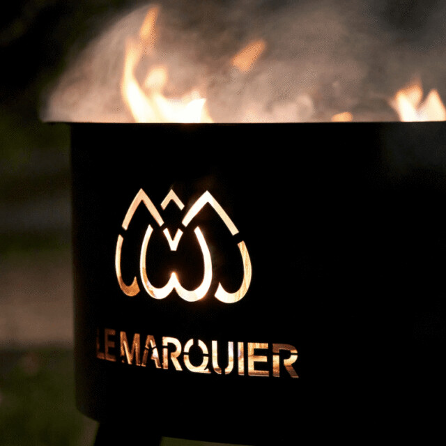 LE MARQUIER - Plaque de sol de protection LE MARQUIER extérieur noire 75x75cm pour brasero