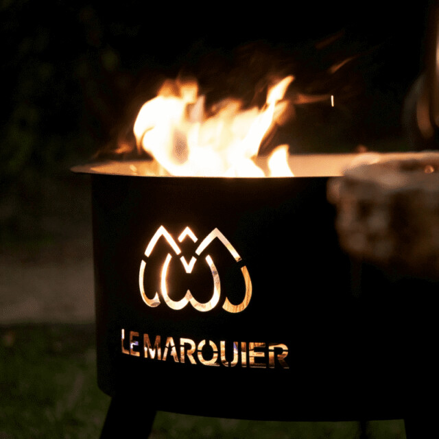 LE MARQUIER - Plaque de sol de protection LE MARQUIER extérieur noire 75x75cm pour brasero