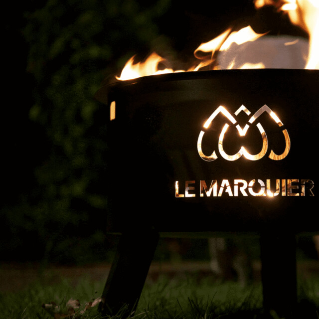 LE MARQUIER - Plaque de sol de protection LE MARQUIER extérieur noire 75x75cm pour brasero