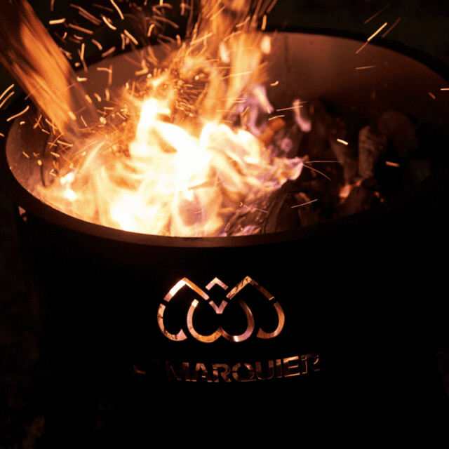 LE MARQUIER - Plaque de sol de protection LE MARQUIER extérieur noire 75x75cm pour brasero