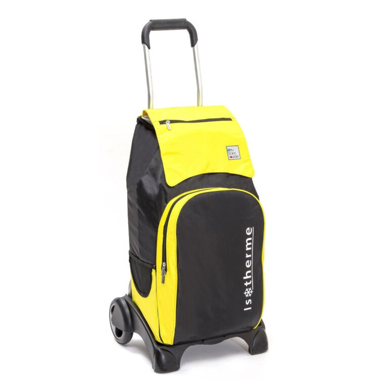 Mon Chariot de Courses - Chariot de courses MP 400 - Sac 55L isotherme - Jaune Noir