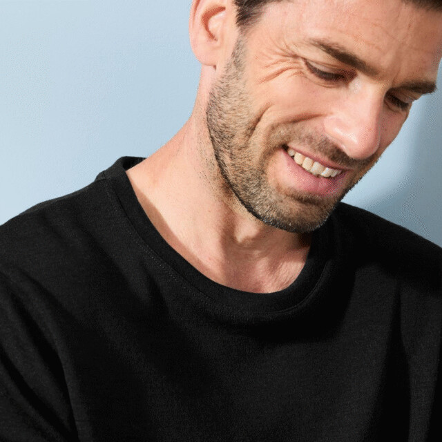 Lemahieu - T-shirt épais 100% Laine Mérinos - Noir - Homme