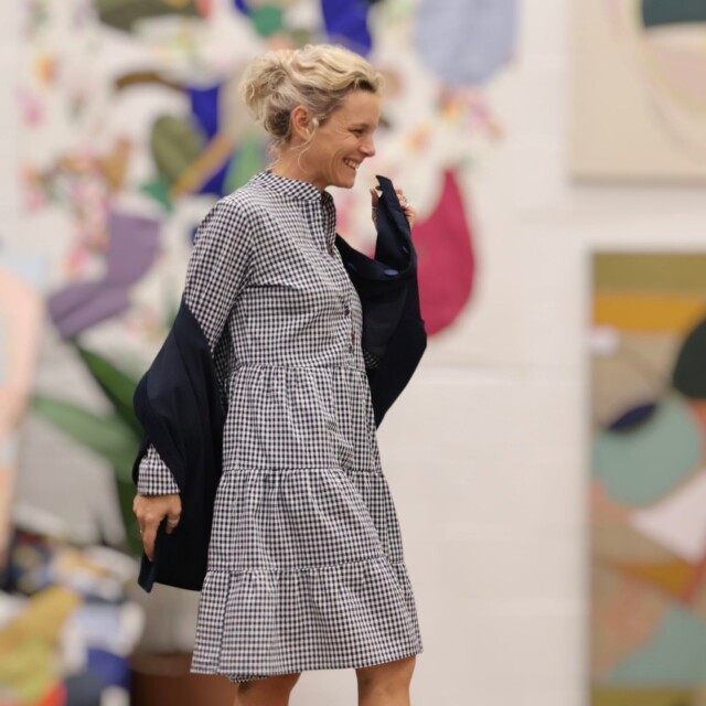 Quintessence - Robe Bella - vichy marine/blanc