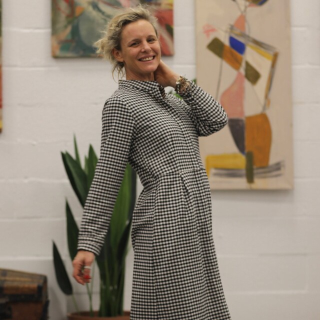 Quintessence - Robe Cyrielle - flanelle de coton vichy noir