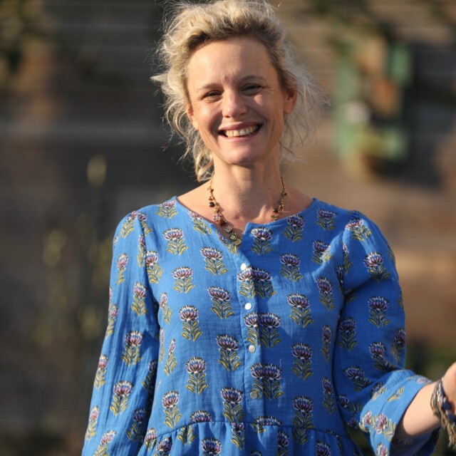 Quintessence - Robe Eglantine - double gaze de coton Chardons