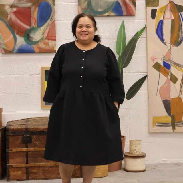 Quintessence - Robe Eglantine - double gaze de coton Chardons