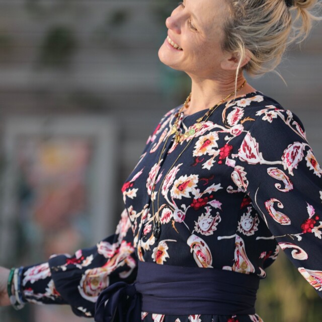 Quintessence - Robe Isis - crèpe de viscose Solaria