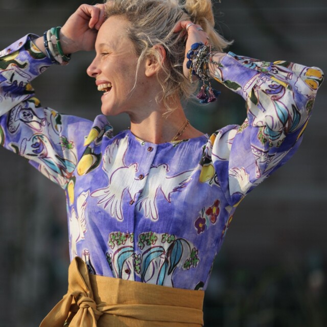 Quintessence - Robe Isis - Viscose Céleste