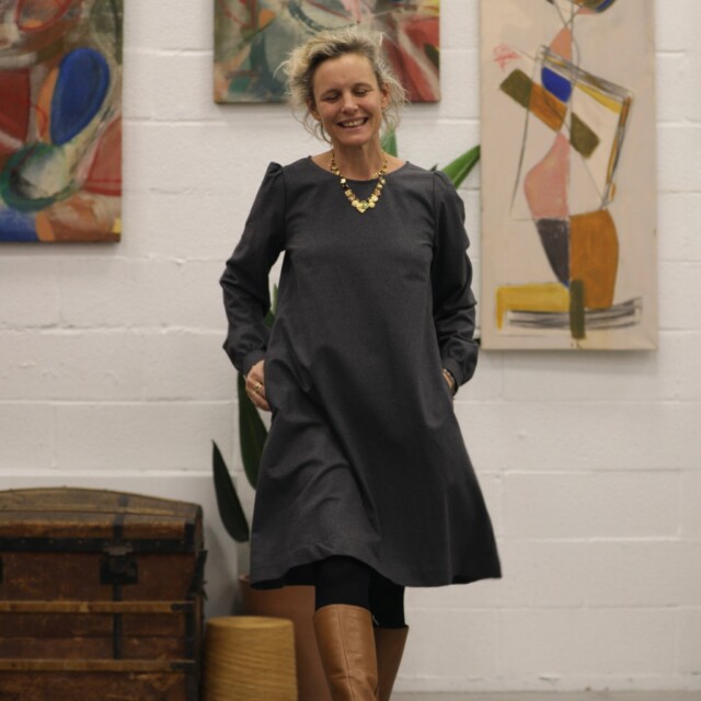 Quintessence - Robe Rosine – flanelle grise