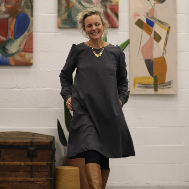 Quintessence - Robe Rosine - flanelle grise