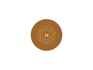 LAVOISIER Maroquinier - Sous-verre signe astro en cuir gold – SV506 Poissons (19 février – 20 mars)