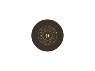 LAVOISIER Maroquinier - Sous-verre signe astro en cuir t-moro  SV506 Poissons (19 février – 20 mars)