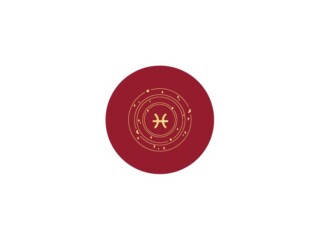 LAVOISIER Maroquinier - Sous-verre signe astro en cuir rouge – SV506 Poissons (19 février – 20 mars)