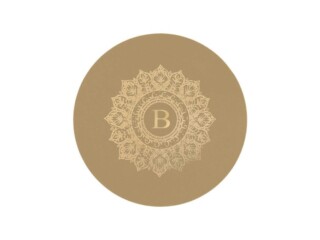 LAVOISIER Maroquinier - Sous-verre mandala en cuir beige  SV505 Z