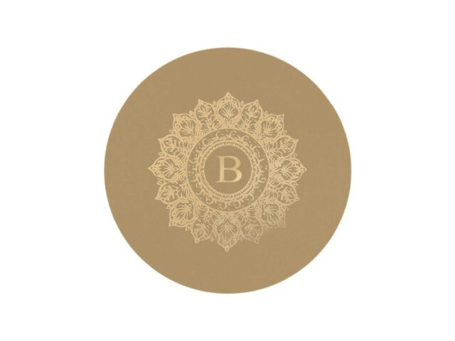 LAVOISIER Maroquinier - Sous-verre mandala en cuir beige – SV505 Z