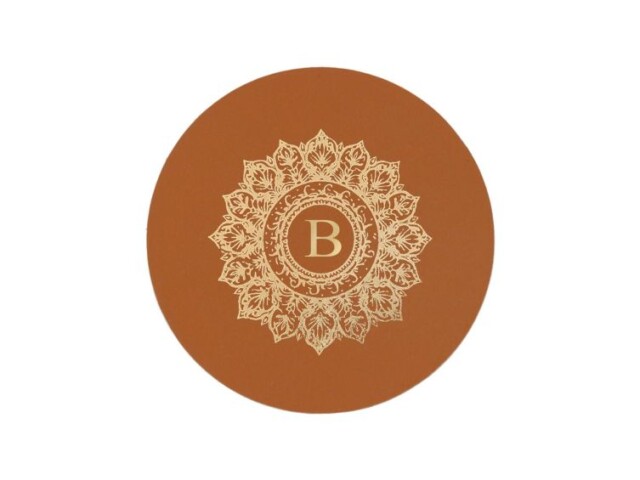 LAVOISIER Maroquinier - Sous-verre mandala en cuir gold – SV505 Z