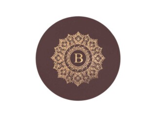 LAVOISIER Maroquinier - Sous-verre mandala en cuir t-moro  SV505 Z