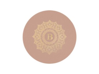 LAVOISIER Maroquinier - Sous-verre mandala en cuir rose  SV505 Z