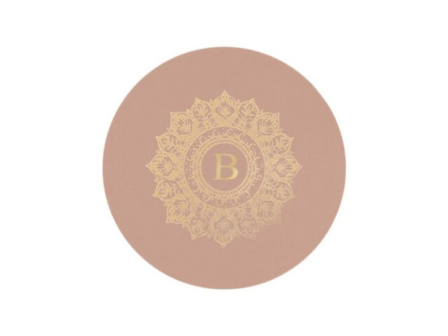 LAVOISIER Maroquinier - Sous-verre mandala en cuir rose – SV505 Z