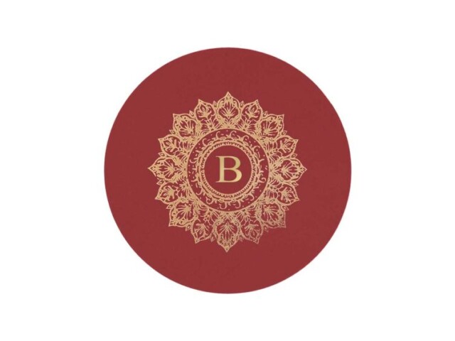 LAVOISIER Maroquinier - Sous-verre mandala en cuir rouge – SV505 Z