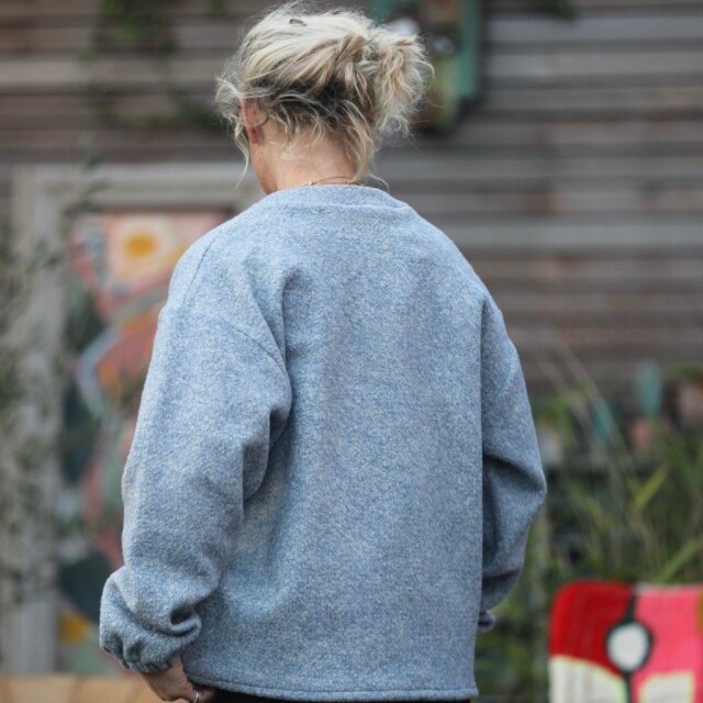 Quintessence - Sweat Gustave - lainage bleu nuage