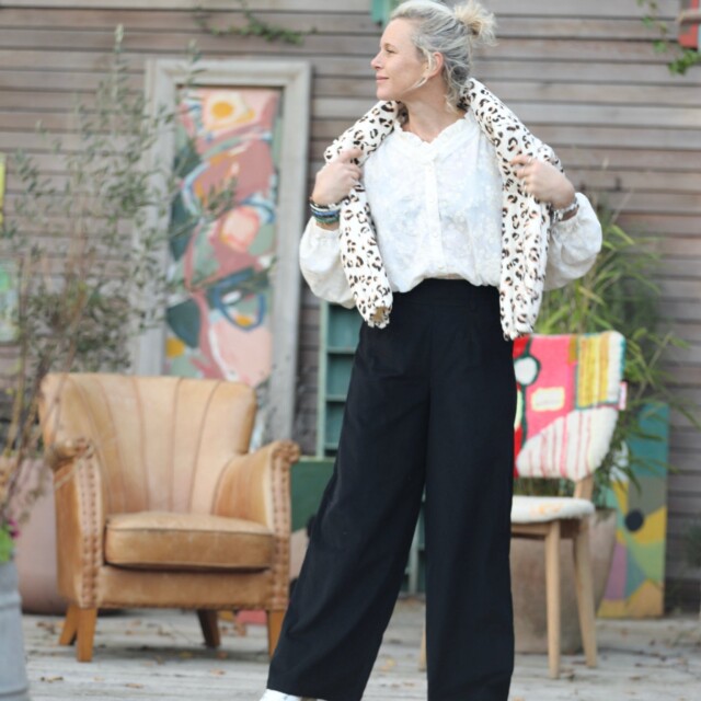 Quintessence - Sweat Gustave-  matelassé en double gaze de coton léo ivoire camel