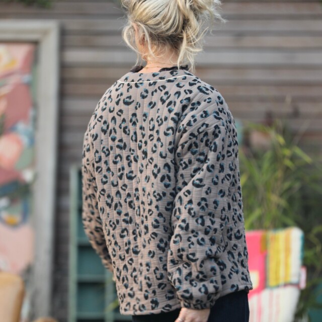 Quintessence - Sweat Gustave-  matelassé en double gaze de coton léo moka/canard