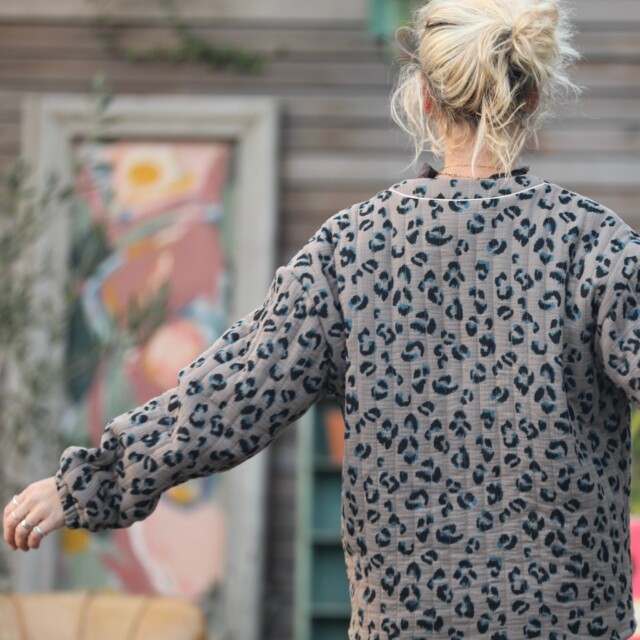 Quintessence - Sweat Gustave-  matelassé en double gaze de coton léo moka/canard