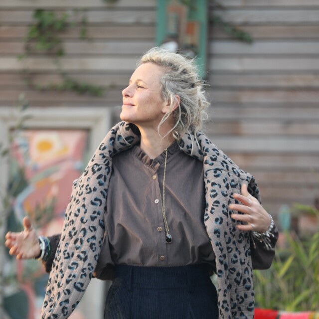 Quintessence - Sweat Gustave-  matelassé en double gaze de coton léo moka/canard