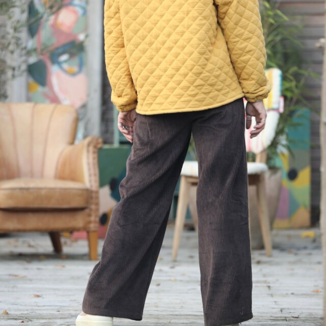 Quintessence - Sweat Gustave-  matelassé en double gaze de coton ocre