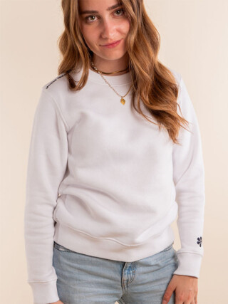 Maison Tricolore - Le Sweat Classique Femme Coton Bio France – Blanc