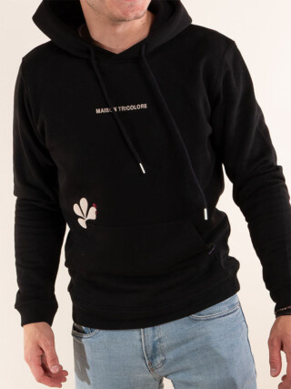 Maison Tricolore - Le Sweat à Capuche Homme Coton Bio France – Noir