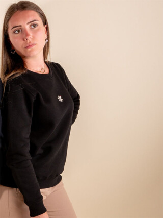 Maison Tricolore - Le Sweat Classique Femme en Coton Bio – Noir