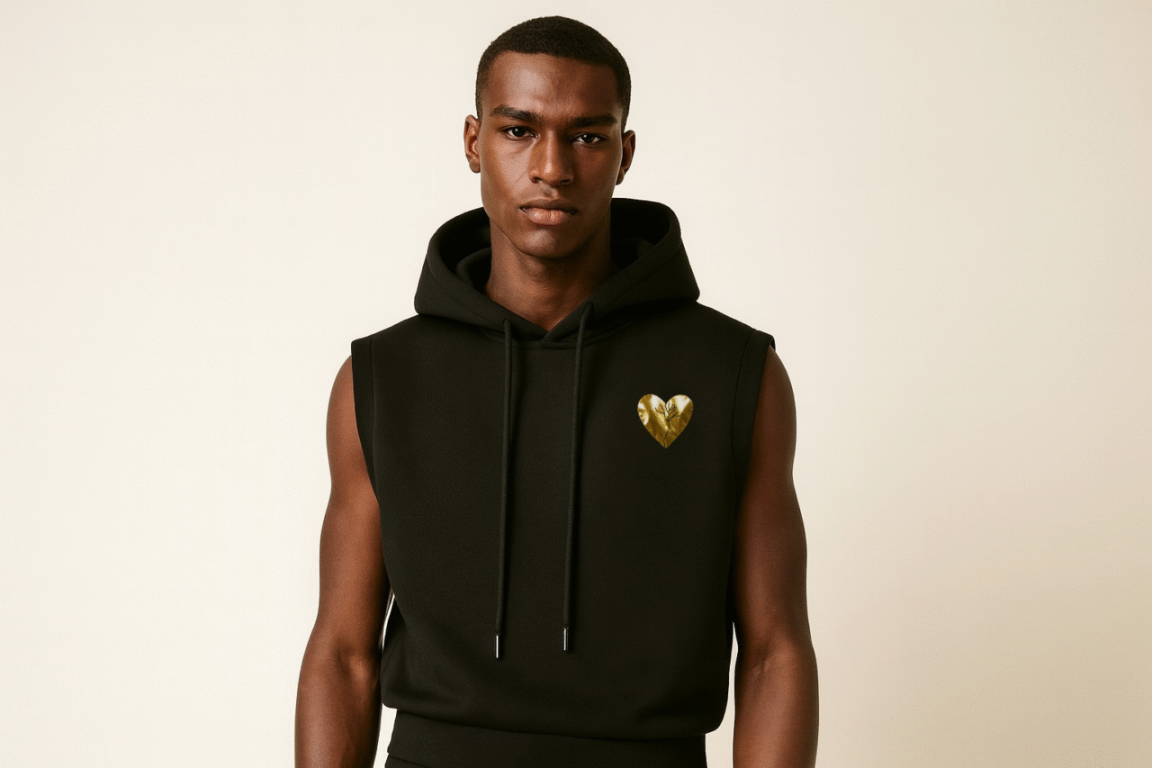 Tadoupika-sweat-sans-manche-coeur-dore