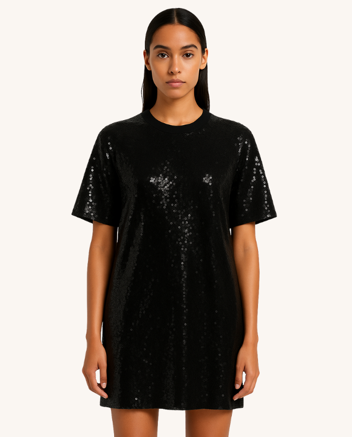 Tadoupika-tshirt-unisexe-oversize-sequins-noirs