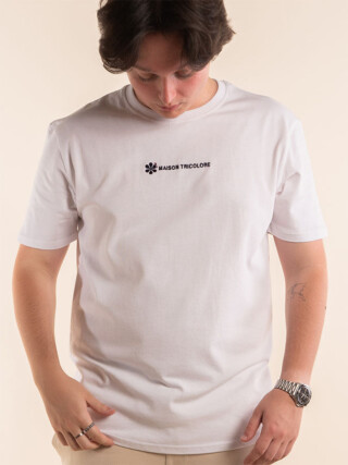 Le Confortable T-shirt Épais Français Blanc – Homme par la marque Maison Tricolore Maison Tricolore - Le Confortable T-shirt Épais Français Blanc – Homme