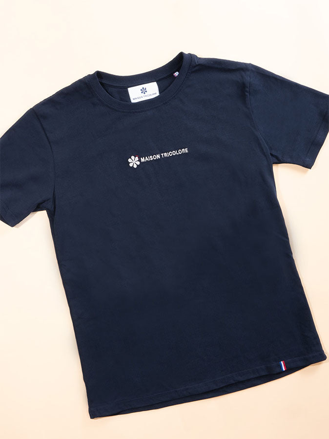 Maison Tricolore - Le Confortable T-shirt Marine En Coton Bio - Homme